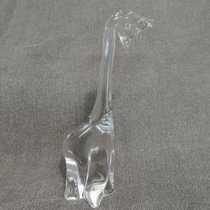 Art Glass Giraffe Figurine Glasbruk? Clear Animal